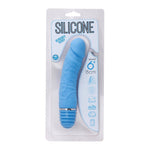 Silicone Bendable Buddy 6-Inch Realistic Vibrator, Blue, Product Package