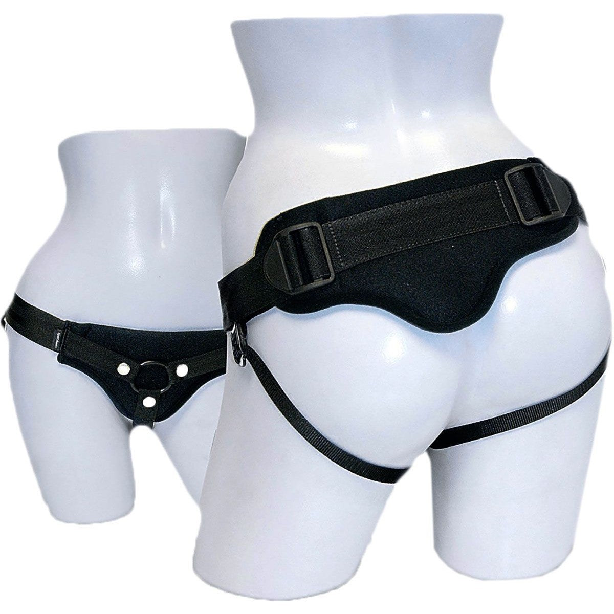 Sportsheets Divine Diva Plus Size Strap-On Harness, Product Display, Front and Back