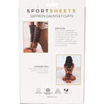 Sportsheets Saffron Gauntlet Cuffs, Product Box, Back