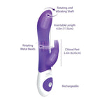 The Beaded Rabbit Vibrator, Purple, Product Details