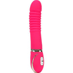 Vibe Couture Pleats Silicone Vibrator, Pink, Product Image, Front Angle