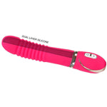 Vibe Couture Pleats Silicone Vibrator, Pink, Dual Layer Silicone