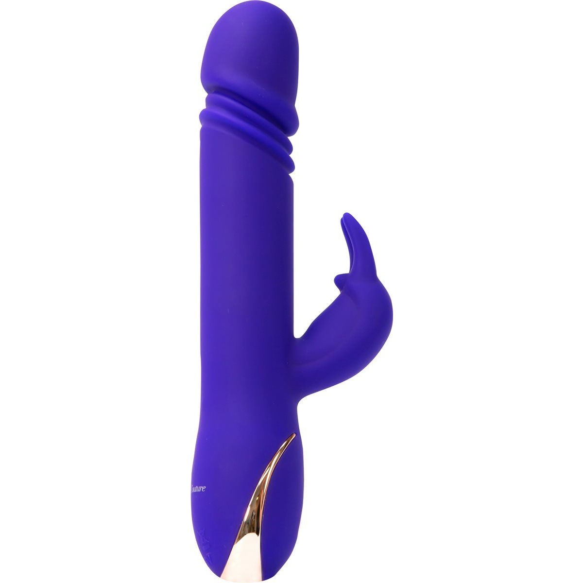 Vibe Couture Rabbit Skater Thrusting Vibrator, Purple, Product Image, Side View