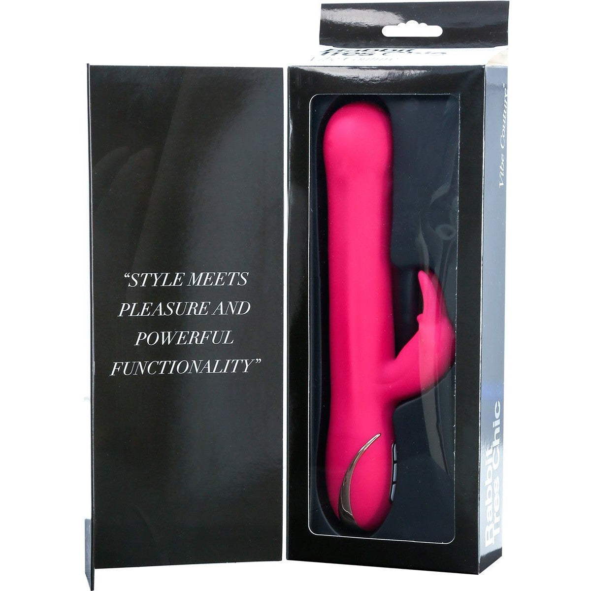 Vibe Couture Rabbit Tres Chic Undulating Vibrator, Pink, Product Box Details