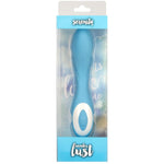 Wonderlust Serenity G-Spot Vibrator, Blue, Product Box, Front View