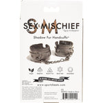 Sex & Mischief Shadow Fur Cuffs, Product Box, Back